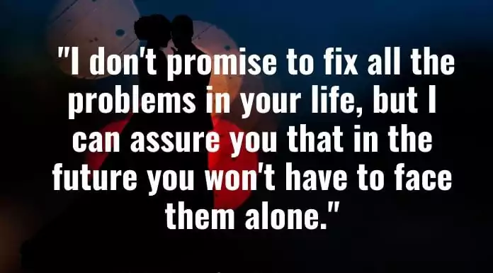 I dont promise to fix all the problems