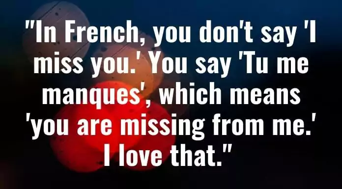 In French you dont say
