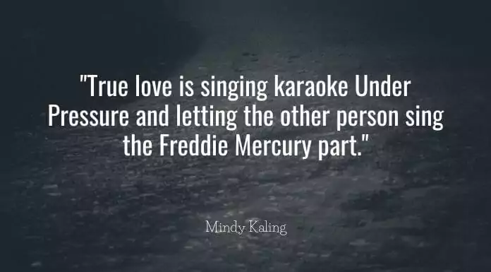 True love is singing karaoke Under