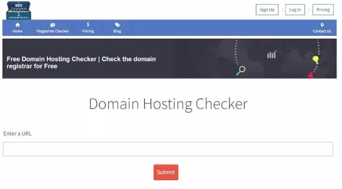 Seotoolskit Domain hosting checker tool
