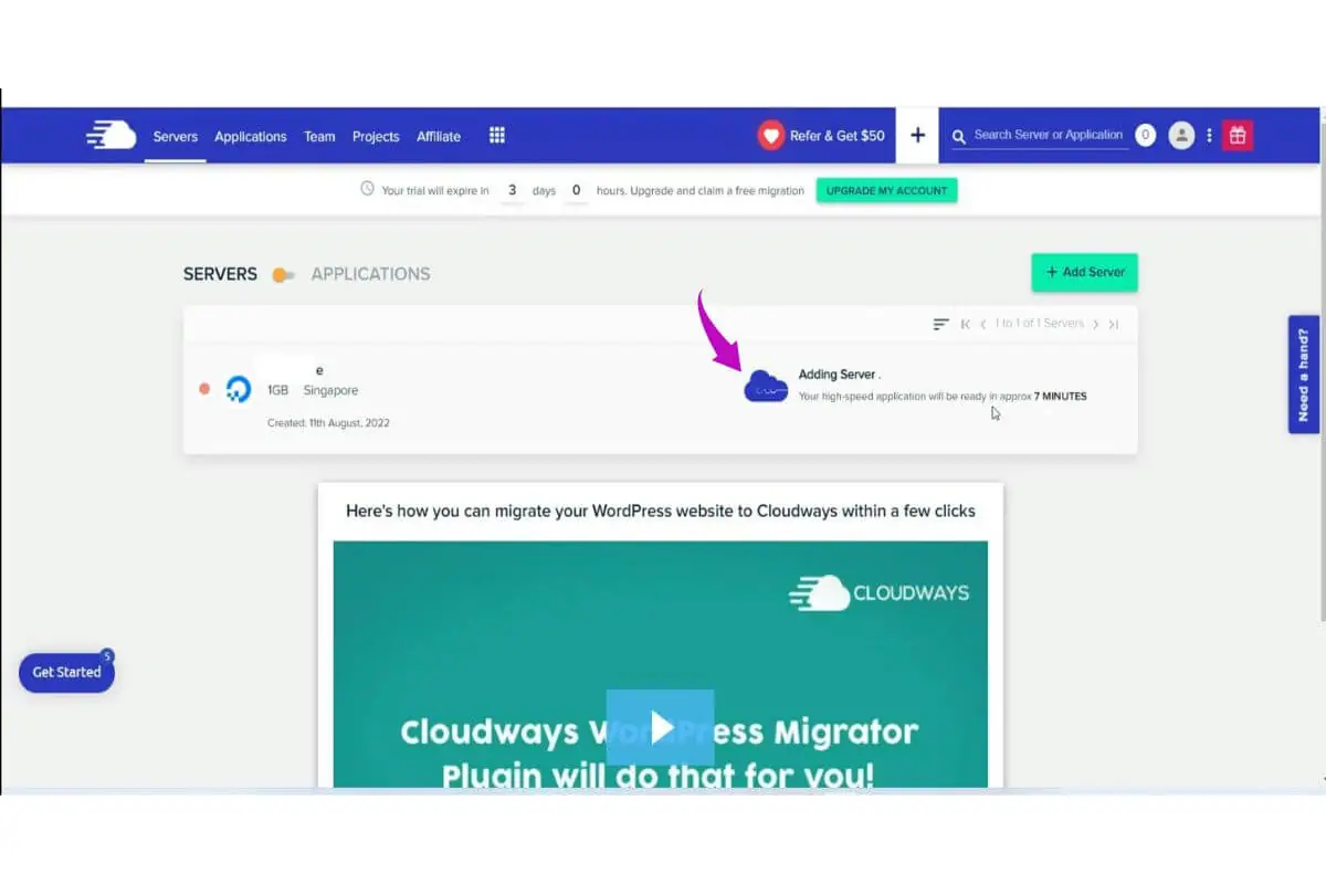 Adding a Server Process in Cloudways